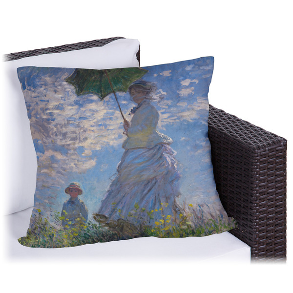 Custom Promenade Woman by Claude Monet Outdoor Pillow - 20"
