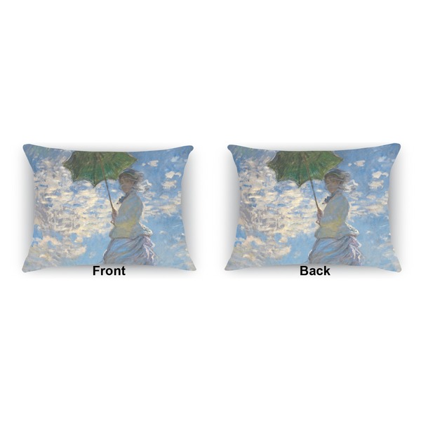 Promenade Woman Outdoor Rectangular Throw Pillow (Front and Back)