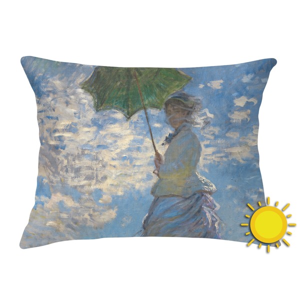 Custom Promenade Woman by Claude Monet Outdoor Throw Pillow (Rectangular)