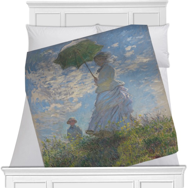 Custom Promenade Woman by Claude Monet Minky Blanket - Twin / Full - 80"x60" - Double Sided