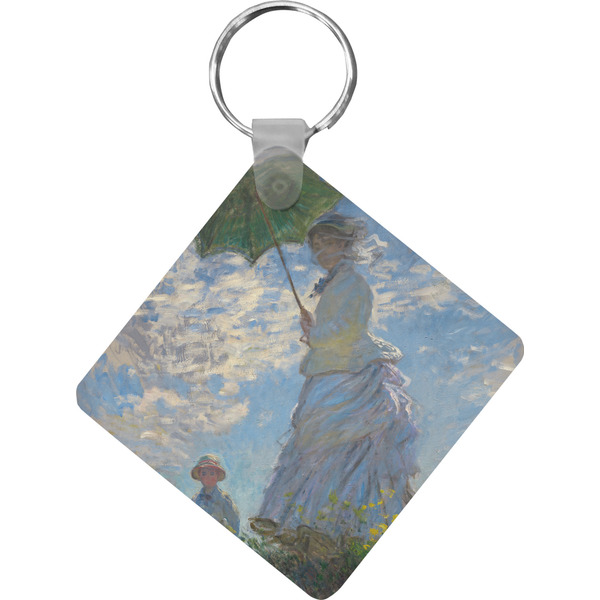 Custom Promenade Woman by Claude Monet Diamond Plastic Keychain