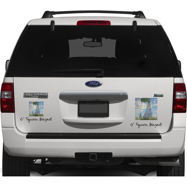 Promenade Woman Personalized Square Car Magnets on Ford Explorer