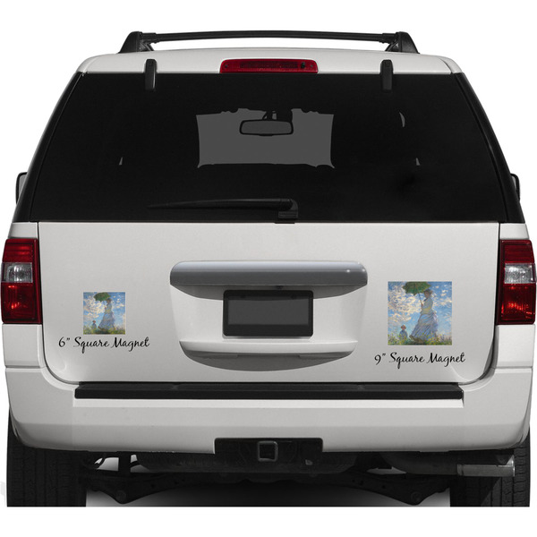 Promenade Woman Personalized Square Car Magnets on Ford Explorer
