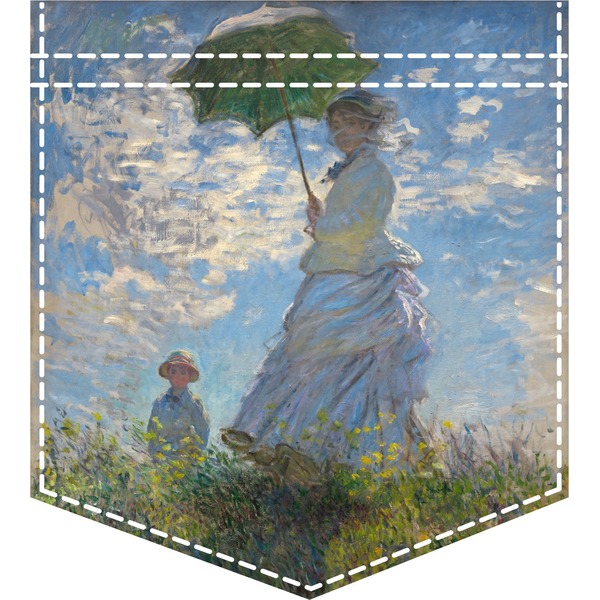 Custom Promenade Woman by Claude Monet Iron On Faux Pocket