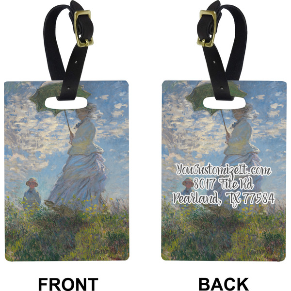 Promenade Woman Rectangle Luggage Tag (Front + Back)
