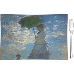 Promenade Woman by Claude Monet Rectangular Glass Appetizer / Dessert Plate - Single or Set