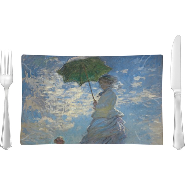 Custom Promenade Woman by Claude Monet Glass Rectangular Lunch / Dinner Plate
