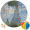 Promenade Woman by Claude Monet Round Beach Towel