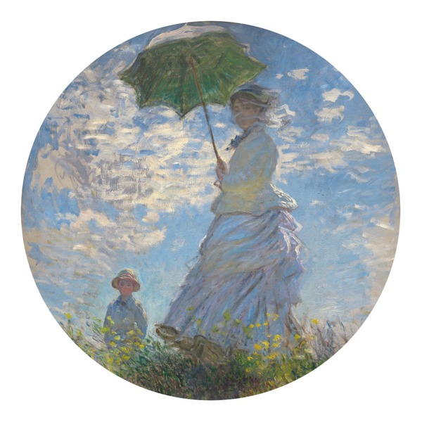 Custom Promenade Woman by Claude Monet Round Decal - Small
