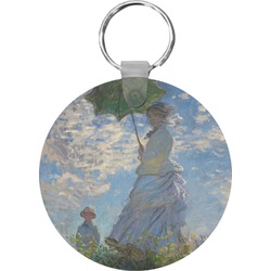 Promenade Woman by Claude Monet Round Plastic Keychain