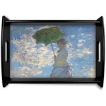 Promenade Woman by Claude Monet Black Wooden Tray - Small
