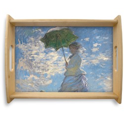 Promenade Woman by Claude Monet Natural Wooden Tray - Large
