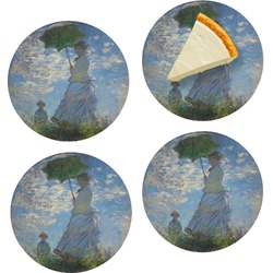 Promenade Woman by Claude Monet Set of 4 Glass Appetizer / Dessert Plate 8"