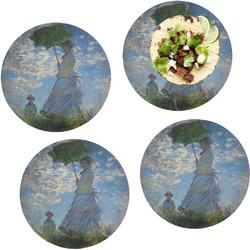 Promenade Woman by Claude Monet Set of 4 Glass Lunch / Dinner Plate 10"