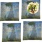 Promenade Woman by Claude Monet Set of 4 Glass Square Lunch / Dinner Plate 9.5"