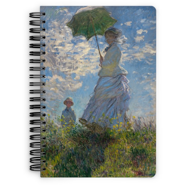 Custom Promenade Woman by Claude Monet Spiral Notebook