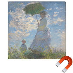 Promenade Woman by Claude Monet Square Car Magnet - 6"
