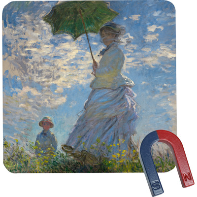 Promenade Woman by Claude Monet Square Fridge Magnet