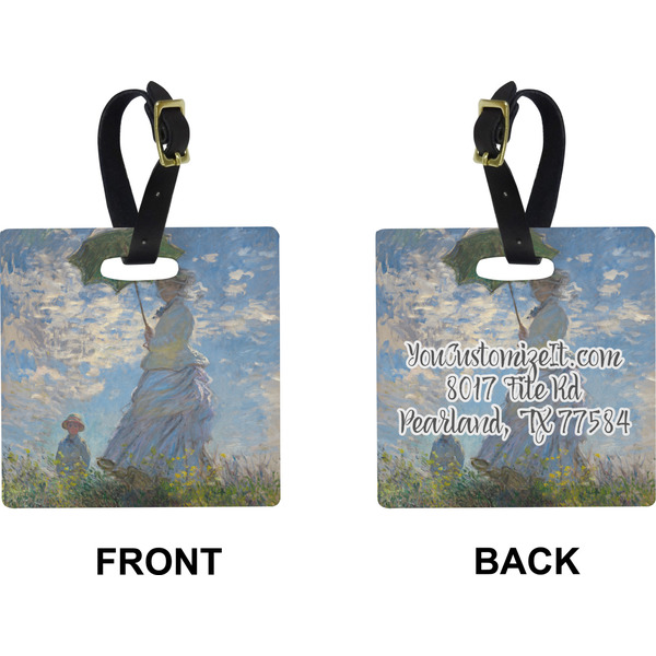 Promenade Woman Square Luggage Tag (Front + Back)