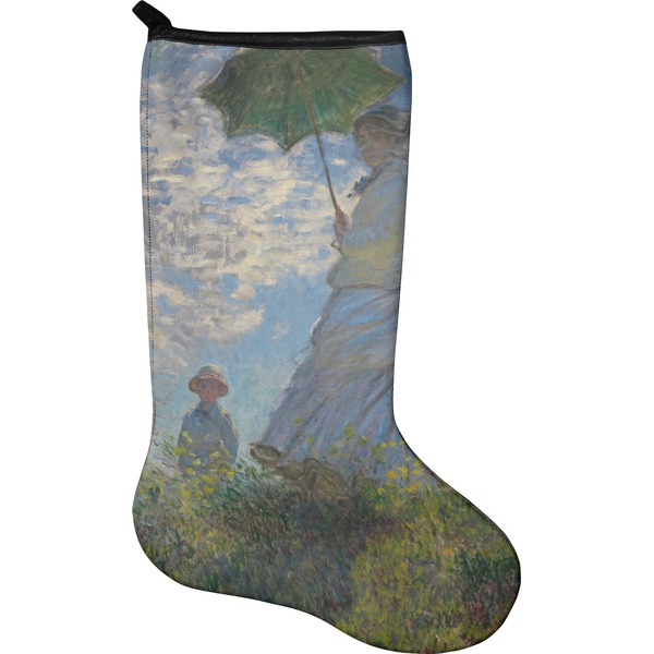 Custom Promenade Woman by Claude Monet Holiday Stocking - Neoprene