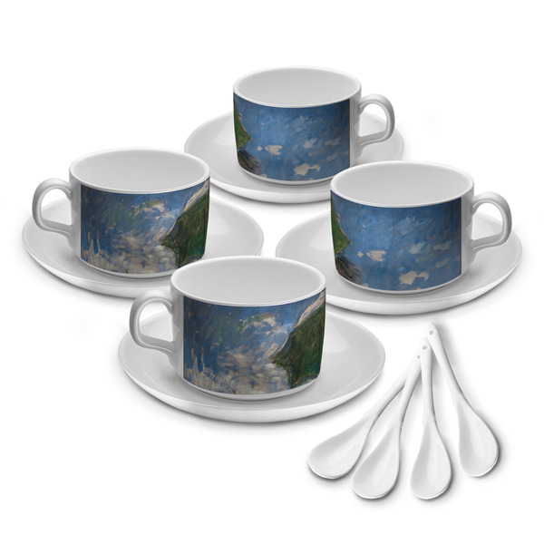 Custom Promenade Woman by Claude Monet Tea Cup - Set of 4