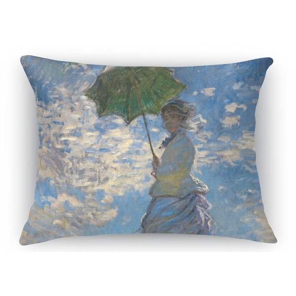 Custom Promenade Woman by Claude Monet Rectangular Throw Pillow Case