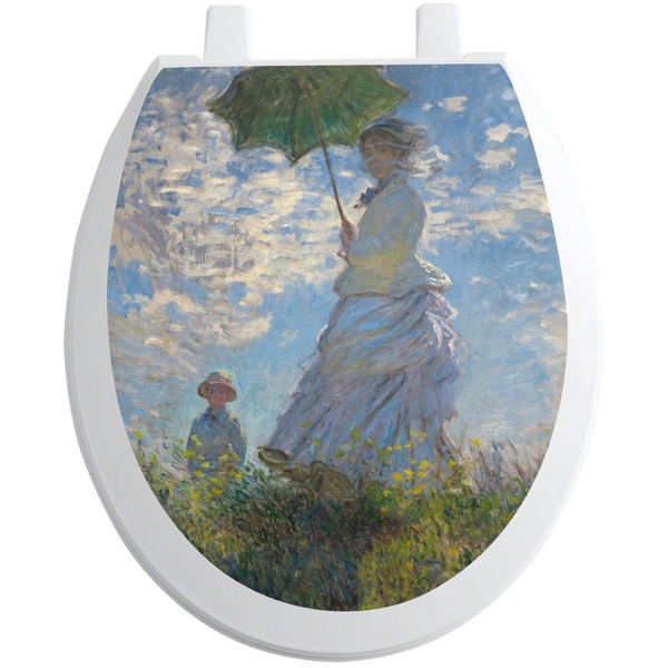 Custom Promenade Woman by Claude Monet Toilet Seat Decal - Round