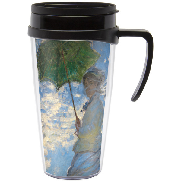 Custom Promenade Woman by Claude Monet Acrylic Travel Mug with Handle