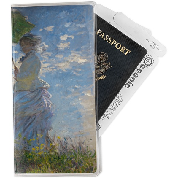 Custom Promenade Woman by Claude Monet Travel Document Holder