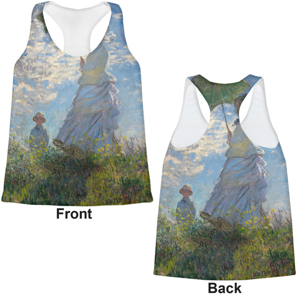 Promenade Woman Womens Racerback Tank Tops - Medium - Front and Back