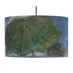 Promenade Woman by Claude Monet 12" Drum Pendant Lamp - Fabric