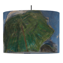 Promenade Woman by Claude Monet 16" Drum Pendant Lamp - Fabric