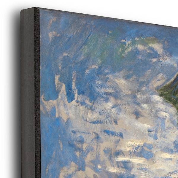 Promenade Woman by Claude Monet 16x20 Wood Print - Closeup