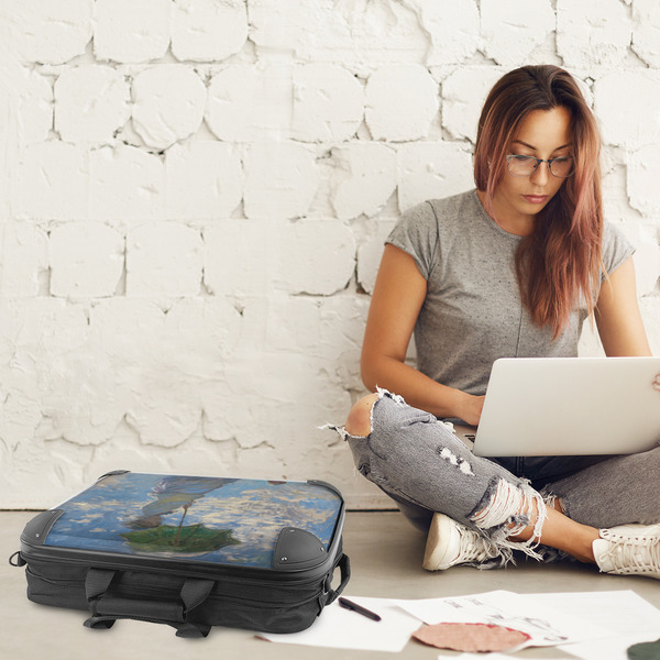 Promenade Woman by Claude Monet 18" Laptop Briefcase - LIFESTYLE