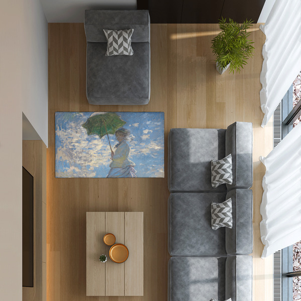 Promenade Woman by Claude Monet 3'x5' Indoor Area Rugs - IN CONTEXT