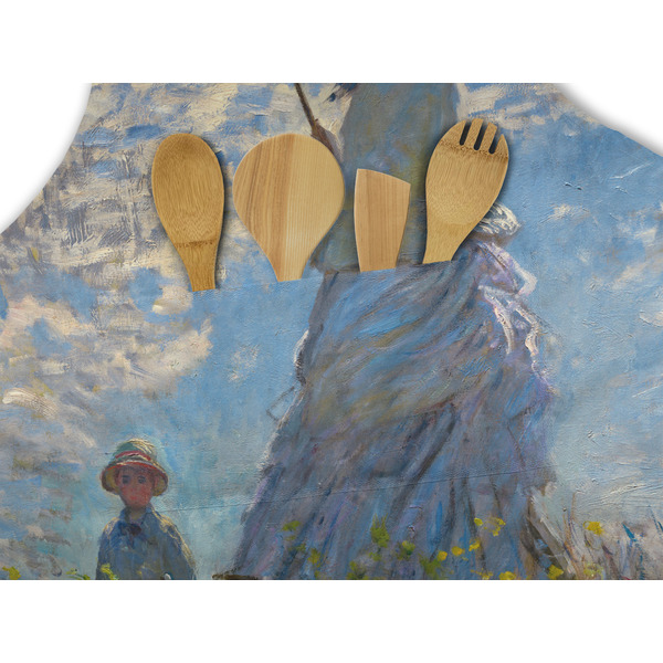 Promenade Woman by Claude Monet Apron - Pocket Detail with Props