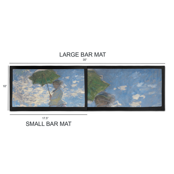 Promenade Woman by Claude Monet Bar Mats - Sizing Chart