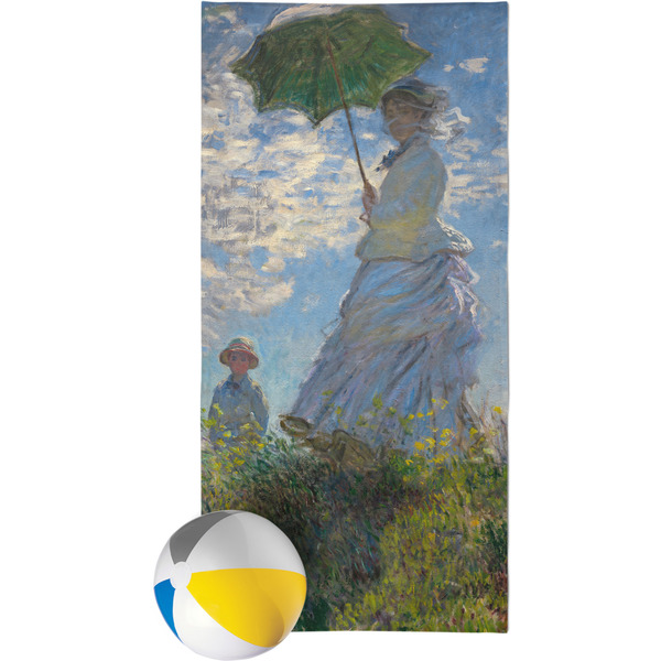 Custom Promenade Woman by Claude Monet Beach Towel