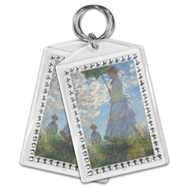 Promenade Woman by Claude Monet Bling Keychain - MAIN