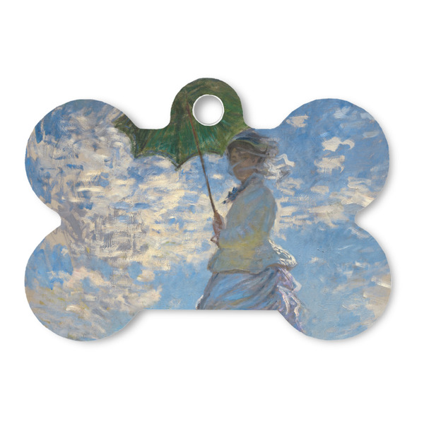 Custom Promenade Woman by Claude Monet Bone Shaped Dog ID Tag
