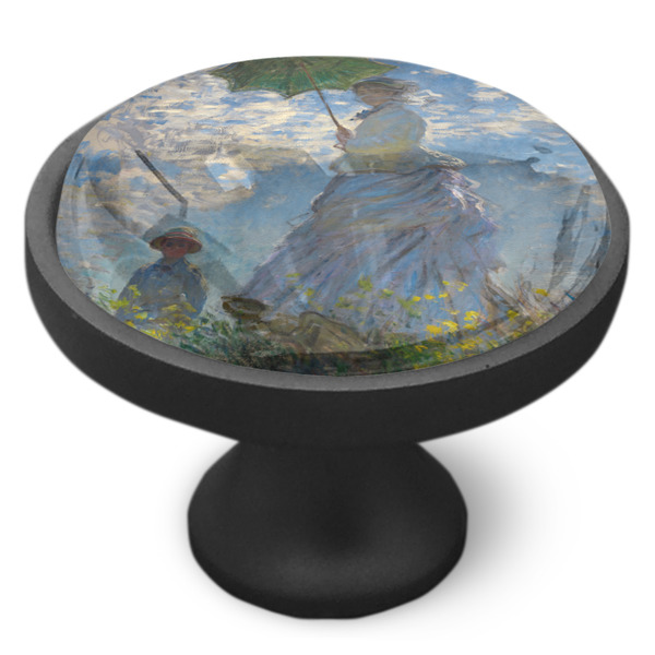 Promenade Woman by Claude Monet Cabinet Knob - Black - Side