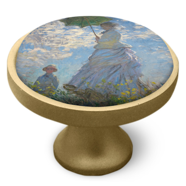 Promenade Woman by Claude Monet Cabinet Knob - Gold - Side