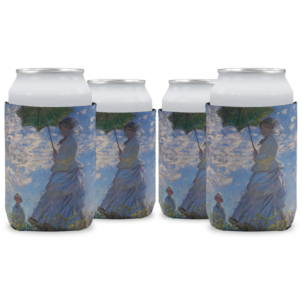 Custom Promenade Woman by Claude Monet Can Cooler (12 oz) - Set of 4