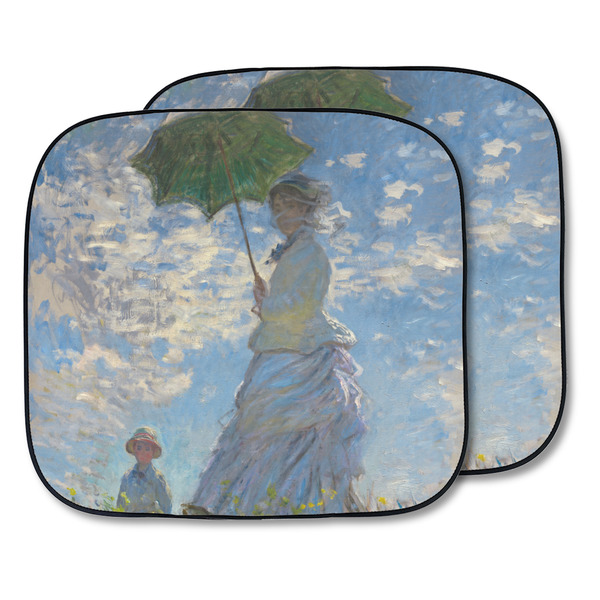 Custom Promenade Woman by Claude Monet Car Sun Shade - Two Piece