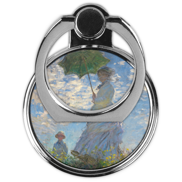 Promenade Woman by Claude Monet Cell Phone Ring Stand & Holder - Front (Collapsed)