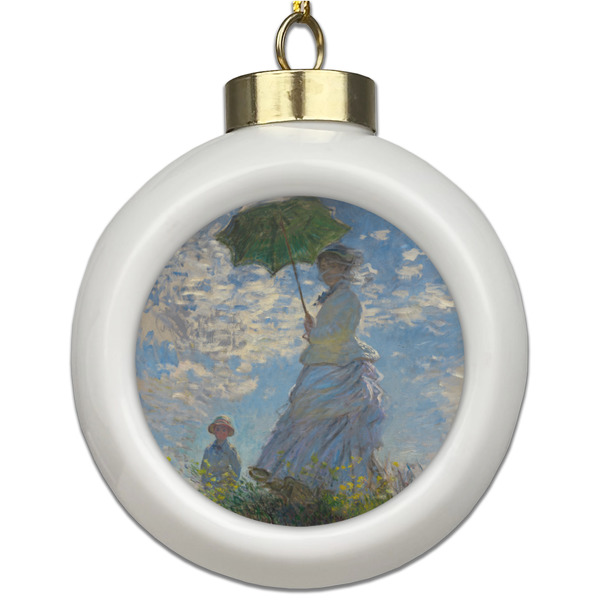 Custom Promenade Woman by Claude Monet Ceramic Ball Ornament