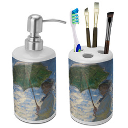 Promenade Woman by Claude Monet Ceramic Bathroom Accessories Set