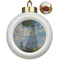 Promenade Woman by Claude Monet Ceramic Ball Ornaments - Poinsettia Garland