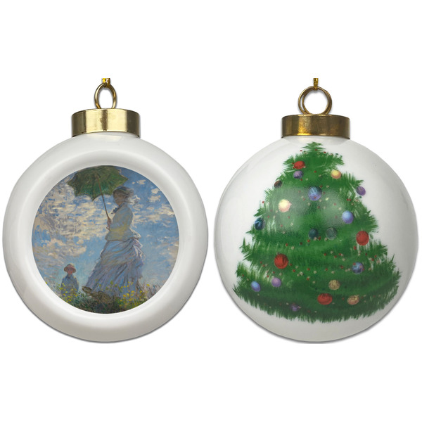 Promenade Woman by Claude Monet Ceramic Christmas Ornament - X-Mas Tree (APPROVAL)