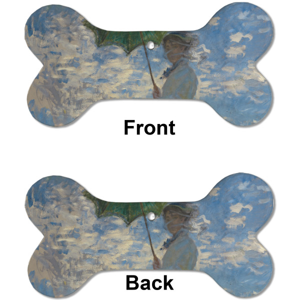 Promenade Woman by Claude Monet Ceramic Flat Ornament - Bone Front & Back (APPROVAL)